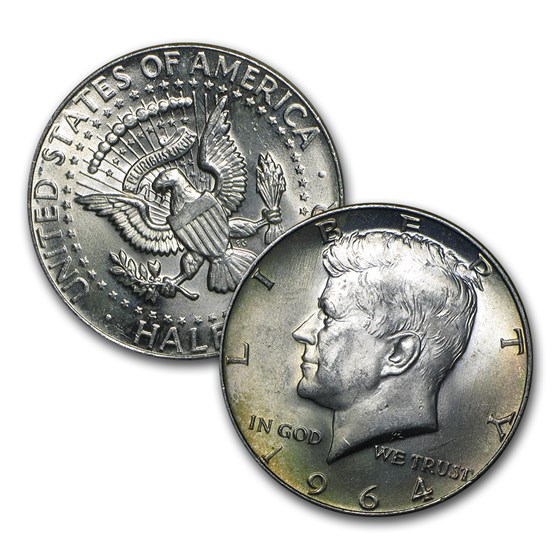 $1.00 Face Value 90% Silver Kennedy Halves BU $1.00 Face Value 90% Silver Kennedy Halves BU
